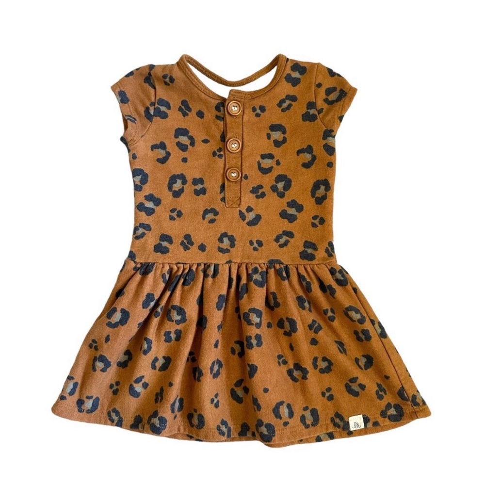 Lulu + Roo Cheetah Print Henley Dress